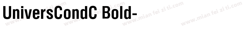 UniversCondC Bold字体转换